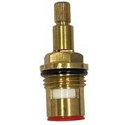 Tap Cartridge Replacement for Adobe, Franke, Harvey, Lamona, Roux, San Marco, Rangemaster, Teka, Clearwater taps- 7.8mm x 28 Spline, 54mm Cartridge Length 1/2" Ceramic disc (1 Red)