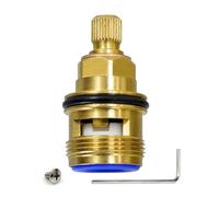 Tap Cartridge Single (Anti-clockwise) Compatible with Franke Ascona SP3308 3308R Quarter Turn Ceramic Disc 28 Splines, 38mm, 1/2" BSP Brass