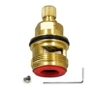Tap Cartridge Single (Clockwise) Compatible with Franke Ascona SP3308 3308R Quarter Turn Ceramic Disc 28 Splines, 38mm, 1/2" BSP Brass