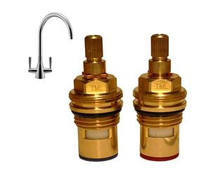 Tap Cartridge Valve Pair for Franke Eiger, Eiger U Spout SP3561 133.0438.152C 133.0438.152H Hot Cold