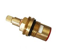 Tap Cartridges Replacement Tap Valves Brass Ceramic Disk Tap Valve Insert Gland Cartridge Quarter Turn 3/4" 20 Splines,Red