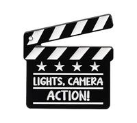 Tap - Clap 2.8x3cm Perfect Gift | Fun Zinc Metal Brooch with Inspirational Movie Pins, Action Clap for Movies, TV Shows, Live Studios, DIY Videos, Se référer à la description, zinc