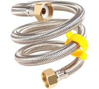 Tap Connectors Flexi Pipes, 304 Stainless Steel Braided Water Hose Bathroom Kitchen Taps Lengths 60-150cm(Length 100cm)