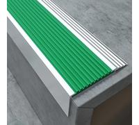 Tap Connectors Flexi Pipes Tails, L Shape Aluminum Alloy Stair Nose Protector, Heavy Duty Caps with Pvc Strips(Green,W7m(2.8"))