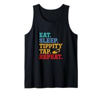 Tap Dance Eat Sleep Tippity Tap Repeat Tap Dancer Retro Tank Top