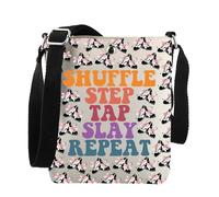 Tap Dance Gift Shuffle Step Tap Slay Repeat Crossbody Bag Dance Recital Gift For Dancer, Shuffle Step Tap C Bag