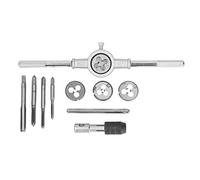 Tap Die Set Metric Thread Tools High Performance Steel Thread Renewing Creating Repair Kit for Automotive Mechanical Repairs M4 M5 M6 M8 Size 10 Pcs