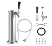Tap Draft Beer Tower Dispenser, Single Tap Beer Conversion Kit, Stainless Steel Kegerator Tower Kit, Beer Drip Tray for Party Home, Hotels, Restaurants and Commercial Use