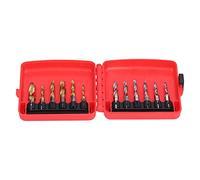Tap Drill Bits Set ed, Speed Steel Hex Shank, 12 Piece S Tap Bit Tool, for Dril and Tap Soft Metals, Aluminum, Iron, Includes Pla Sto
