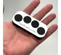 Tap Drums - A Silent Fidget for Everyone, Inspired by Musicians - Great Gift Durable - Pocket Size - Made in The USA (White)