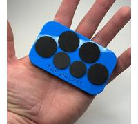 Tap Drums Quad - A Fidget for Everyone, Inspired by Musicians. Silent. Great for fidgeting, Tapping, Finger Exercises, Practicing Anywhere (Blue)