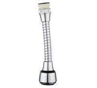 Tap Extension Pipe - Silver Chrome Plated Flexible Metal Hose, Nozzle Attachment for Kitchen Sink, Efficient Splash-proof Spray Component, Adjustable Aerator Extension for
