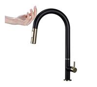 Tap for Bar Farmhouse Commercial, White Brushed Golden Smart Sensor Taps Sink Mixer, Rotate Touch Kitchen Faucet, Hot Cold MixerTap The New