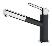 Tap for Kitchen Sinks with a Pull-Out spout from Franke Orbit Pull-Out - Chrome/Onyx - 115.0623.057