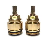 Tap Magician 28 Spline Cartridge Pair Complete with Adaptor Bushes Compatible with Franke Abode Lamona San Marco Carron Phoenix Rangemaster 1427R 3868R