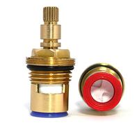 Tap Magician Replacement Ceramic Disc Quarter Turn Tap Cartridges (Pair) 20 Teeth BSP 1/2" SUPPLIED WITH SOLID BRASS SCREWS (Q546H)