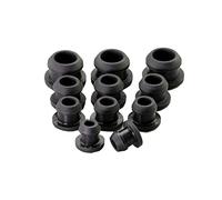 Tap O Rings 10Pcs Silicone Rubber Snap-on Plugs Hole Caps High Temperature Seal Stopper Dustproof Gasket Conical Plug Shockproof Pad Rubber washers(Black,8mm (10pcs))