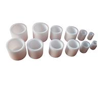 Tap O Rings 2.8mm~78.5mm Black/White Silicone Rubber Plug Blanking End Caps Thread Protector Foot Cover For Pipe Tube Rubber washers(White,A 44.5mm(2Pcs))