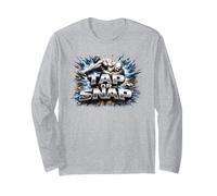 Tap or Snap Line Art Fighter Workout Gym Combat Gift Long Sleeve T-Shirt
