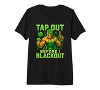 Tap Out Before I Blackout Funny St Patricks Day Design Premium T-Shirt