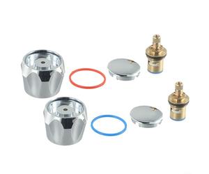 Tap Reviver Conversion Kit, Premium Replacement Heads for Basin Sink Washer, 1/2 Chrome Conversion, Take Your Bathroom and Kitchen Faucets to the Next Level