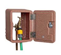 Tap Safe Lockable Outdoor Tap Cover - Damage and Frost Protection for Outside Taps, Weather Resistant, Durable & Compact - Easy to fit with 2 Keys Included - Brick Red