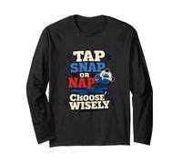 Tap Snap Or Nap BJJ Grappler Humor Long Sleeve T-Shirt