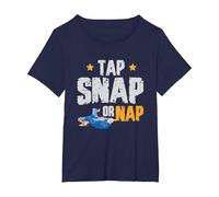 Tap snap or nap | Jiu Jitsu T-Shirt, Women's Plus, Navy Blue, 5X
