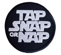 Tap Snap or Nap Patch (3 Inch) Brazilian Jiu Jitsu Emblem Hook and Loop Badge BJJ Kimono GI, MMA, Martial Arts, Gym Bag, Hat, Shirt, Backpack, DIY Gift Patches