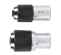 Tap Socket Adapter Set 2Pcs 3/8 Drive Adjustable Socket Kit with Reamers Screw Extractors for Tapping & Threading, Use with Square Wrench or Power Tool