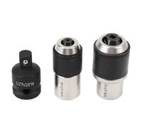 Tap Socket Set 3/8 Drive Adjustable Jaws Extractor Tool with Adapter Compact Practical for Narrow Workshops Engineers Construction Workers 3Pcs Set 6 1/4in 1/4 1/2in Size