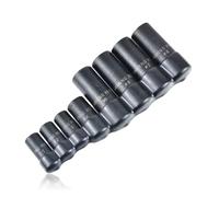 Tap Socket Set,8Pcs 1/4" and 3/8" Drive Taps Sockets Adapter,Carbon Steel Quick Change Taps Socket Wrench Kit,Compatible with All M.C.T.I. Taps Up to 1/2",Fit 1/8" NPT Taps and Metric Taps Thru 12mm