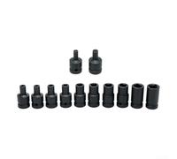 Tap Socket Set, Drive Socket Set | 9-Piece 1/2-Inch Tapered Alignment for M6-M24 Threading, Cr-Mo Steel for impact Resistant for Professional DIY Mechanics