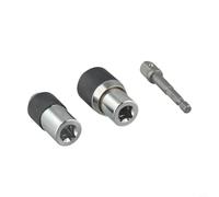 Tap Socket Set for Taps #6-1/4" and 1/4"-1/2", Adjustable Tap Extractor Tool with 3/8" Square Drive Compatibility, for CR-MO Steel Construction, 3-Piece Set