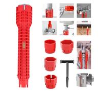 Tap Spanner Tool, 12-in-1 Multi-Functional Faucet Wrench, Comfortable Grip, Anti-Slip, for Sink, Bathroom & Kitchen Plumbing, Faucet Installation, Plumbing Repair Kita