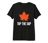 Tap The Sap Maple Tree Tapping Syrup Vintage Canada Premium T-Shirt