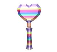 Tap to Pay Credit Card Wand, Retractable, Telescopic, Blue Rainbow | Retractable wand; heart design; secure card slot; portable 14 in handle; fits most terminals; durable PLA