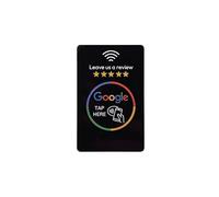Tap to Review NFC Google Review Card - “Review Us on Google” Counter Sign 8.6 x 5.4 cm, 5 Star Design - for Shops, Cafes, Salons & Offices - Black