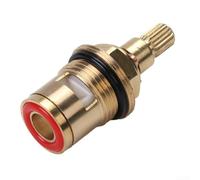 Tap Valve Cartridge for Ceramic Disc Faucets Featuring 20 Teeth Engagement and G1/2 Thread for Residential Plumbing Repairs (Red Opens Reversely)