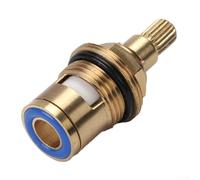 Tap Valve Cartridge Replacement for Ceramic Disc Quarter-Turn Faucets, 20-Tooth G1/2" for Thread, 51 mm x 18 mm Copper Core - Compatible(Blue Opens SMOOTHLY)