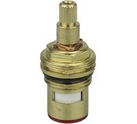 tap Valve core， Replacement Brass Ceramic Disc Cartridge Tap Quarter Turn 1/2 Multicolor(Red)