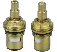 tap Valve core， Universal Brass Ceramic Disc Tap Cartridge Replacement 51mm Multicolor(Red+Blue)