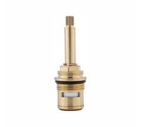 Tap Valves Replacement, Brass Ceramic Stem Disc Cartridge Insert Faucet Valve Quarter Turn 3/4" Ceramic Tap Valves for Bathroom Kitchen Tap (Red)