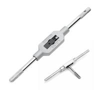 Tap Wrench, Adjustable Tap Wrench Handle, Silver Thread Taps Holder Reamer for Metric M1-12, Zinc Alloy Hand Tapping Tool for Machinist Repair, DIY Threading, and Professional Metalworking Projects