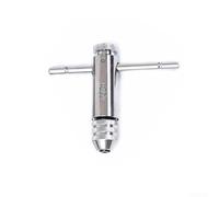 Tap Wrench Set Adjustable Silver T-Handle Ratchet Tap Holder Wrench Hand Thread Taps for Tap and Die Sets (M3-8)
