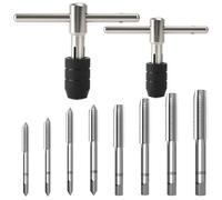 Tap Wrench Set, Tap and Die Set, Hand Dies Set with 8 Pieces HSS M3 M4 M5 M6 M7 M8 M10 M12 Metric Tap M3-M8/M6-M12 Metric T-Handle with Ratchet