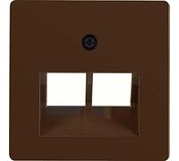Tapa Central para toma teléfono/red Doble, Series berker Arsys, K.x de Hager, Brown