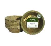 TAPARI Sturdy Eco-Friendly Disposable Leaf Bowls Ø 15cm - 100% Compostable and Biodegradable - Pack of 20