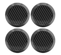 Tapas centrales de rueda Estilo fibra de carbono 4 piezas 60 mm Ajuste universal Material ABS Acabado en aerosol de alto brillo para protección de cubo de llanta de vehículo y