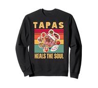 Tapas Heals The Soul Vintage Spanish Food Lovers Design Sweatshirt